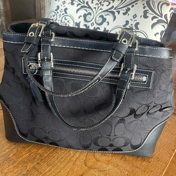 Coach - Hampton Signature satchel (black) - Picture 3 of 7